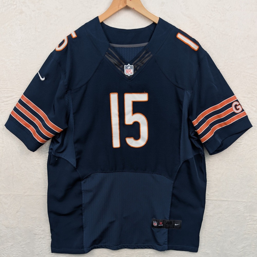 Nike Chicago Bears Jersey Men's XL Navy Brandon Marshall 15 Stitched On Field
